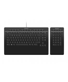 3Dconnexion Keyboard Pro with Numpad näppäimistö Office USB + RF Wireless + Bluetooth QWERTY Kansainvälinen (US) musta