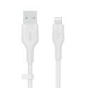 Belkin Cbl Scicone USB-A LTG 2M blc Valkoinen