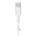 Belkin Cbl Scicone USB-A LTG 2M blc Valge