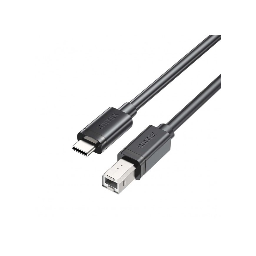 Unitek kabel do drukarki USB C na USB B 2.0 czarny 1m