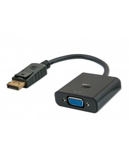 Savio CL-90 videokaabliadapter 0,2 m DisplayPort VGA (D-Sub) Must