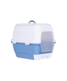 Cat toilet closed Cathy Clever & Smart 58x45x48cm white|blue