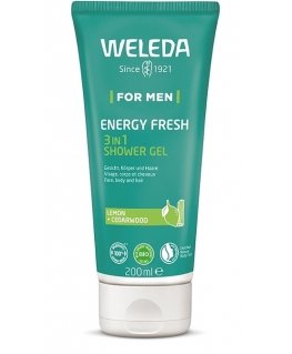 Weleda Energy Fresh 200 ml Dužo gelis Vyrams Kūno, veido ir plaukų Kedro medienos