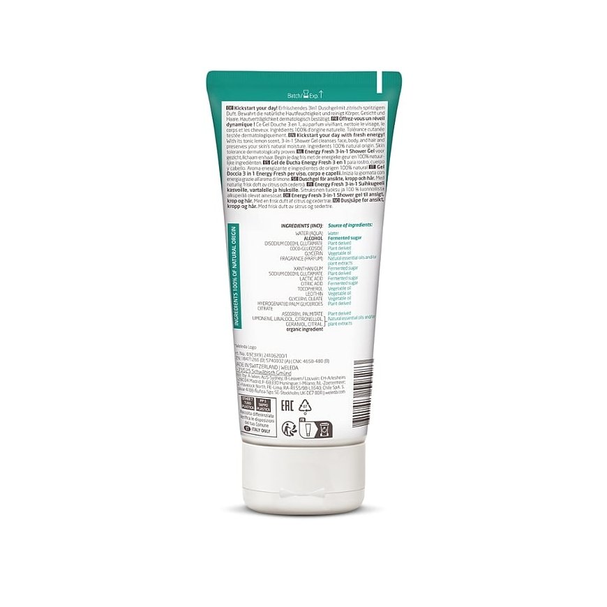 Weleda Energy Fresh 200 ml Dušas želeja Vīrieši Ķermenis, seja un mati Ciedrs – 2