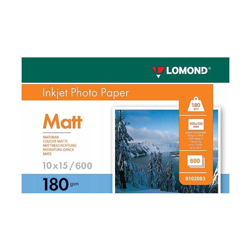 Fotopopierius Lomond Photo Inkjet Paper Matinis 180 g/m2 10x15, 600 lapų