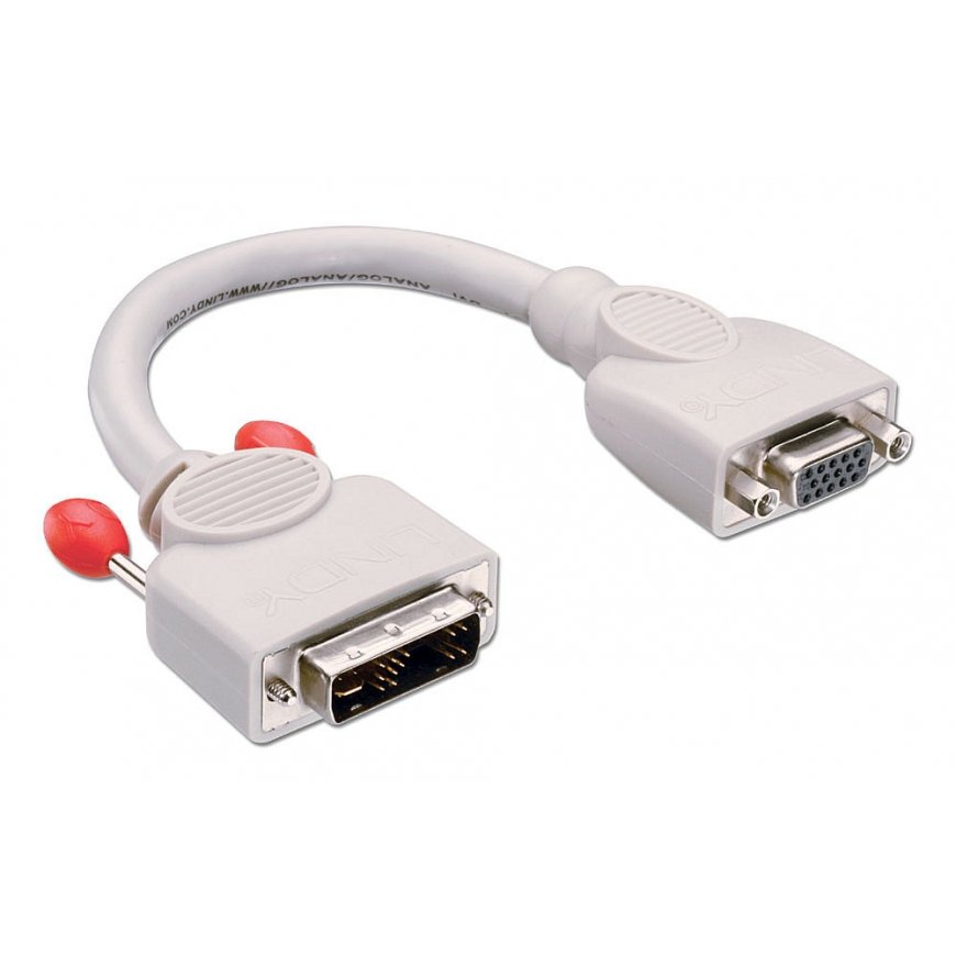 Lindy 41222 videokaabliadapter 0,2 m DVI-A VGA (D-Sub) Hall