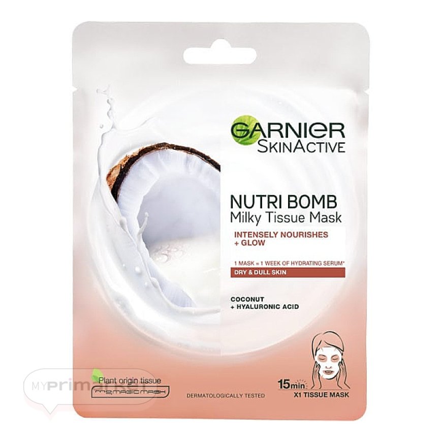 Skin Naturals Milky Tissue Mask - Textile face mask with coconut