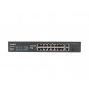 Lanberg RSFE-16P-2C-250 võrgulüliti Mittejuhitav Gigabit Ethernet (10/100/1000) Power over Ethernet 