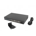 Lanberg RSFE-16P-2C-250 network switch Unmanaged Gigabit Ethernet (10/100/1000) Power over Ethernet 