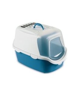 Cat toilet closed Cathy Easy Clean 56x40x40cm white|blue