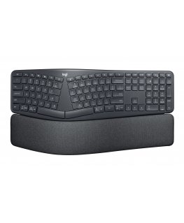 Logitech ERGO K860 for Business klaviatūra Biuras „Bluetooth“ Vokiečių Grafitas