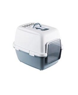 Cat toilet closed Cathy Comfort 58x45x48cm white|blue