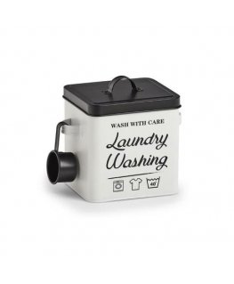Puszka na proszek do prania LAUNDRY, z miarką i pokrywką