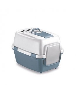 Closed cat toilet WivaCatt 55x40x40cm white|blue