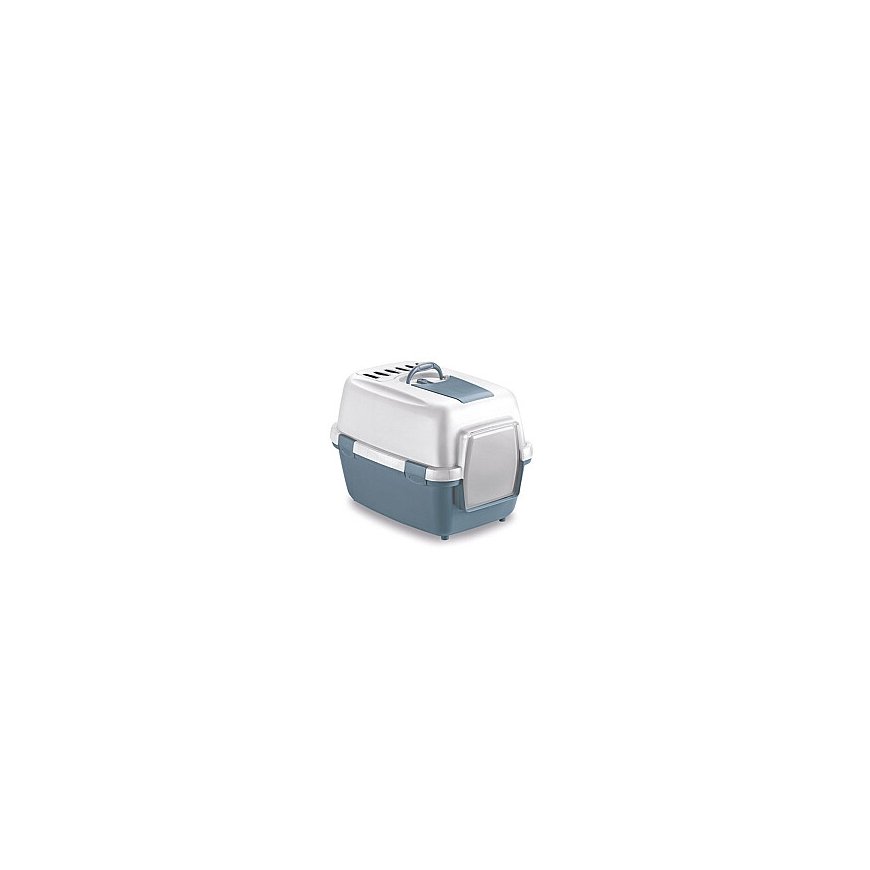 Closed cat toilet WivaCatt 55x40x40cm white|blue