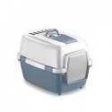 Closed cat toilet WivaCatt 55x40x40cm white|blue Closed cat toilet WivaCatt 55x40x40cm white|blue