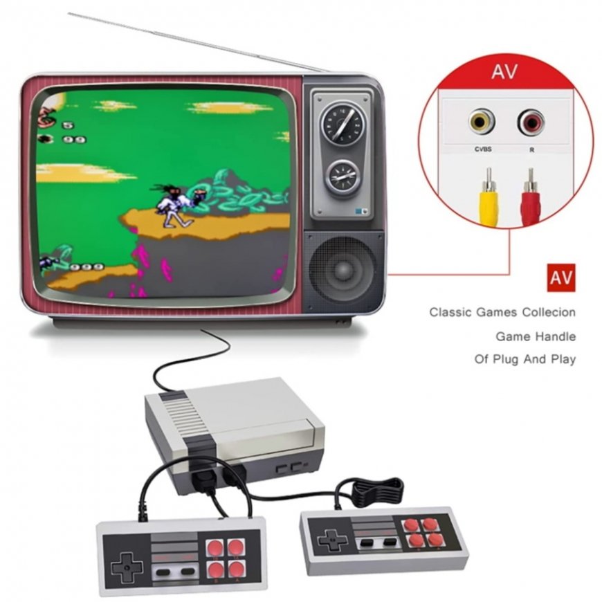 GameBox R6 8-Bit Ретро TV AV RCA Аналогавая Игровая консоль с Дв – 3