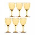 ROSE&TULIPANI FIABA 6 akrüülist veiniklaasi komplekt, 400 ml, merevaik ROSE&TULIPANI FIABA 6 akrüülist veiniklaasi komplekt, 400 ml, merevaik