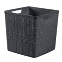 Basket Jute square 17L 28x28x27cm dark grey Basket Jute square 17L 28x28x27cm dark grey