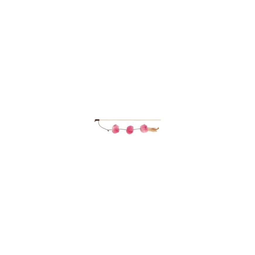 Cat Toy - Trixie Playing Rod with Pompom Balls 50cm