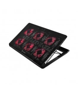 Savio Laptop cooling pad 6 backlit fans 2000 RPM COS-01 подставка с охлаждением для ноутбука 43,9 cm (17.3") Черный, Красный