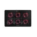 Savio 6 backlit fans 2000 RPM COS-01 laptop cooling pad 43.9 cm (17.3") Black, Red