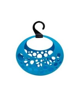 Basket for laundry tongs Love light blue 29x13x31cm