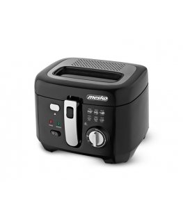 Mesko Home MS 4908 fryer Single 2.5 L Stand-alone 1800 W Deep fryer Black, Grey