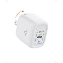 PHONE CHARGER GAN 1X US B, 1X USB-C 20W WHITE PHONE CHARGER GAN 1X US B, 1X USB-C 20W WHITE