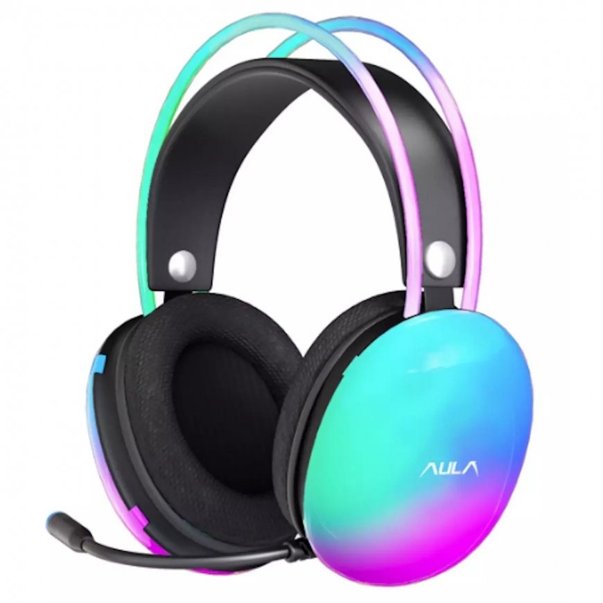 Aula S505 RGB Valgusega Mänguripeafoon 50mm draiveritega 2.1m US – 3