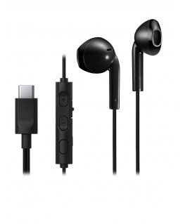 JVC HA-FR17UC Austiņas Vadu Ausīs Zvani / mūzika USB Veids-C Melns