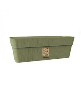 Flower box with tray Ethica 50x18x17cm green