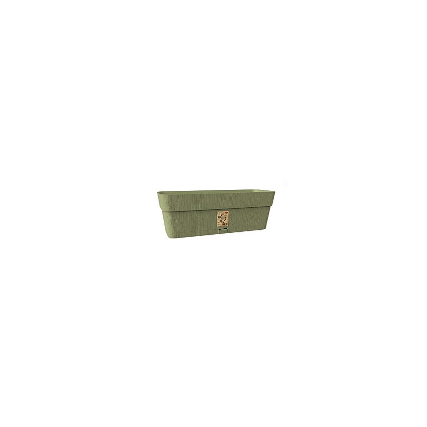 Flower box with tray Ethica 50x18x17cm green