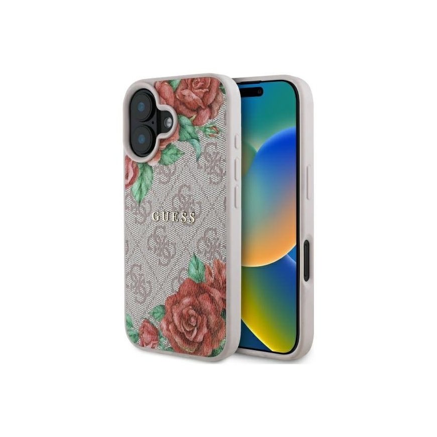 Guess GUHMP16SP4ROPEMCP iPhone 16 6.1" różowy|pink hardcase 4