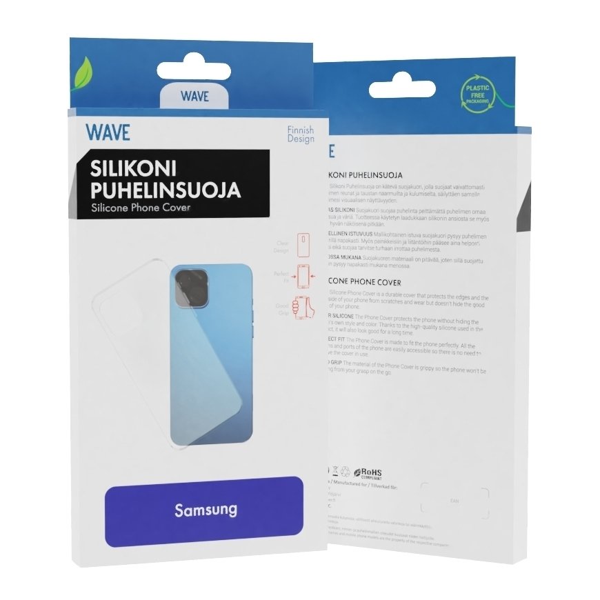 Wave silikonisuoja, Samsung Galaxy A16, kirkas