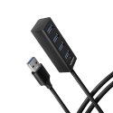 Axagon HUE-M1AL interfeisa centrmezgls USB 3.2 Gen 1 (3.1 Gen 1) Type-A 5000 Mbit/s Melns Axagon HUE-M1AL interfeisa centrmezgls USB 3.2 Gen 1 (3.1 Gen 1) Type-A 5000 Mbit/s Melns