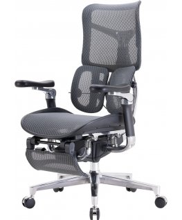Sihoo Doro S300 -ergonominen toimistuoli jalkatuella, musta
