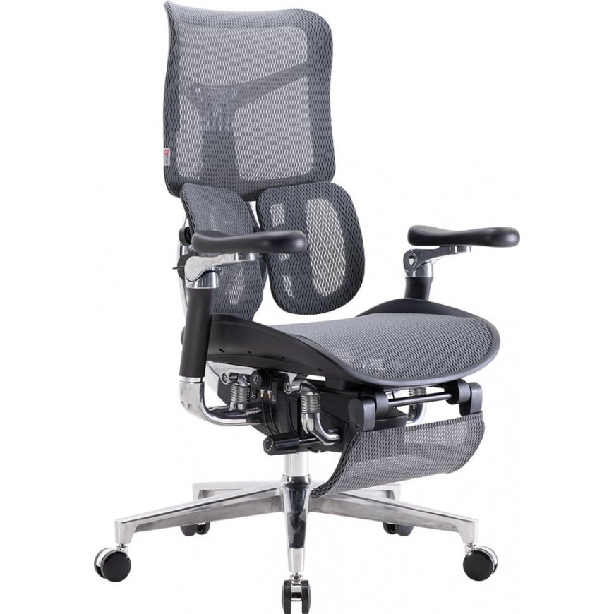 Sihoo Doro S300 ergonomic office chair with footrest, black – 3