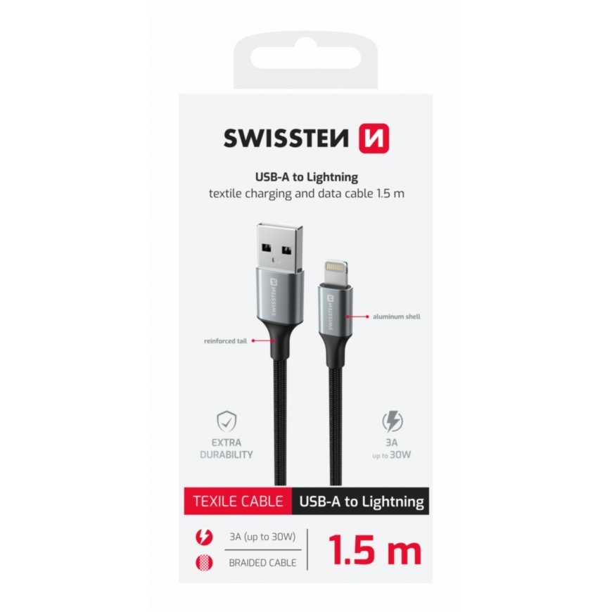 Swissten Textile II USB - Lightning