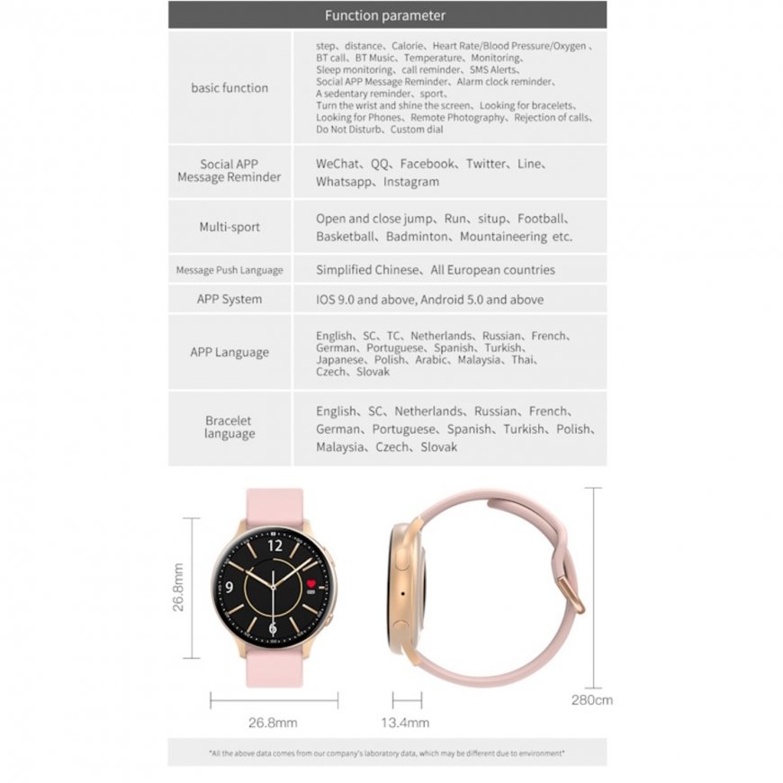 iWear Active 2 Aluminum Sport BT Call Smart Watch 1.3'' IPS Disp – 5