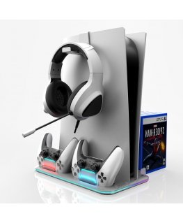Saitake STK-DZ504 Divu uzlādes stacija Doks Sony PlayStation 5 /