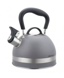 Kettle with whistle, 1.8L, stainless steel, gray, KINGHoff.