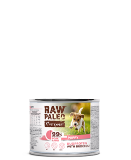 RAW PALEO Duoprotein Pork & Lamb Puppy - wet dog food - 200g
