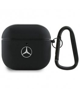 Mercedes MEA4CSLBK AirPods 4 cover czarny|black Leather M