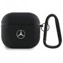 Mercedes MEA4CSLBK AirPods 4 cover czarny|black Leather M