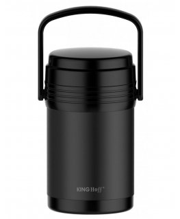 Pārtikas termoss, tērauds, melns 1,5l Kinghoff