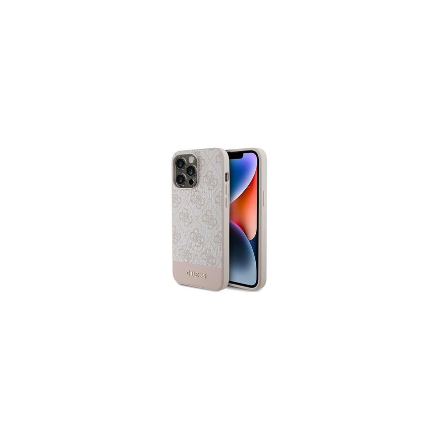 Guess GUHMP16LP4ROPEMCP iPhone 16 Pro 6.3" różowy|pink hardc