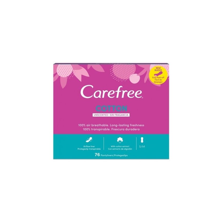 CAREFREE_Cotton wkładki higieniczcne 76szt – 2