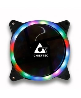 Chieftec AF-12RGB Datora dzesēšanas sistēma Ventilators 12 cm Melns 1 pcs