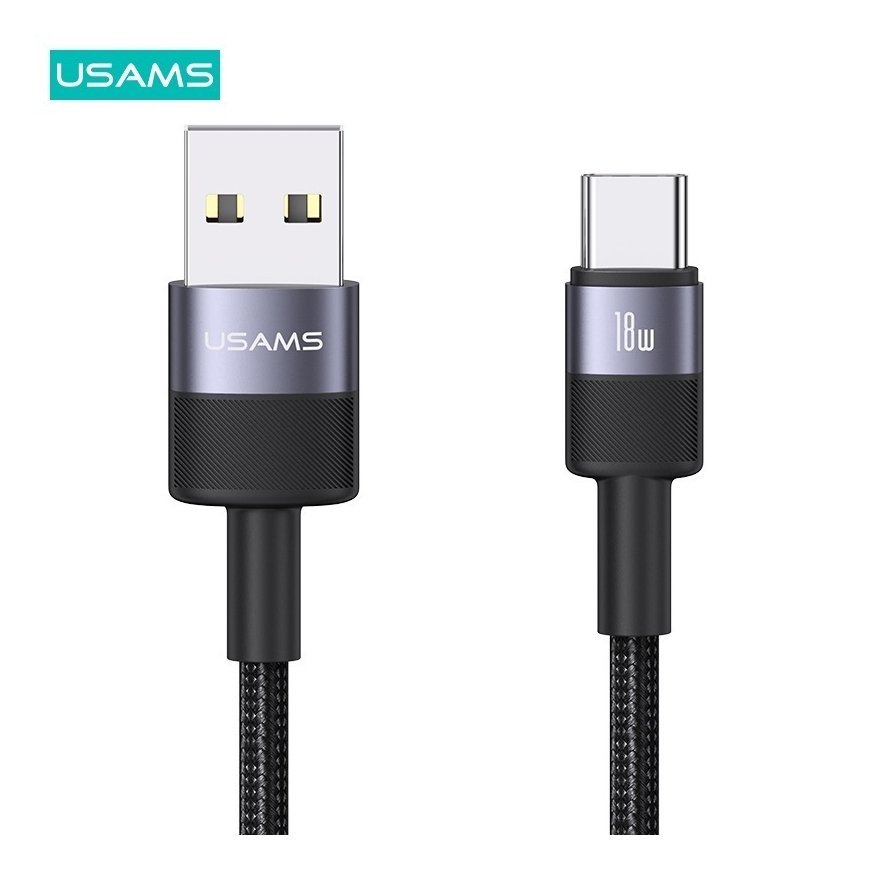 USAMS Kabel USB-A na USB-C 3A 1,2m Aluminum Alloy Data Ca